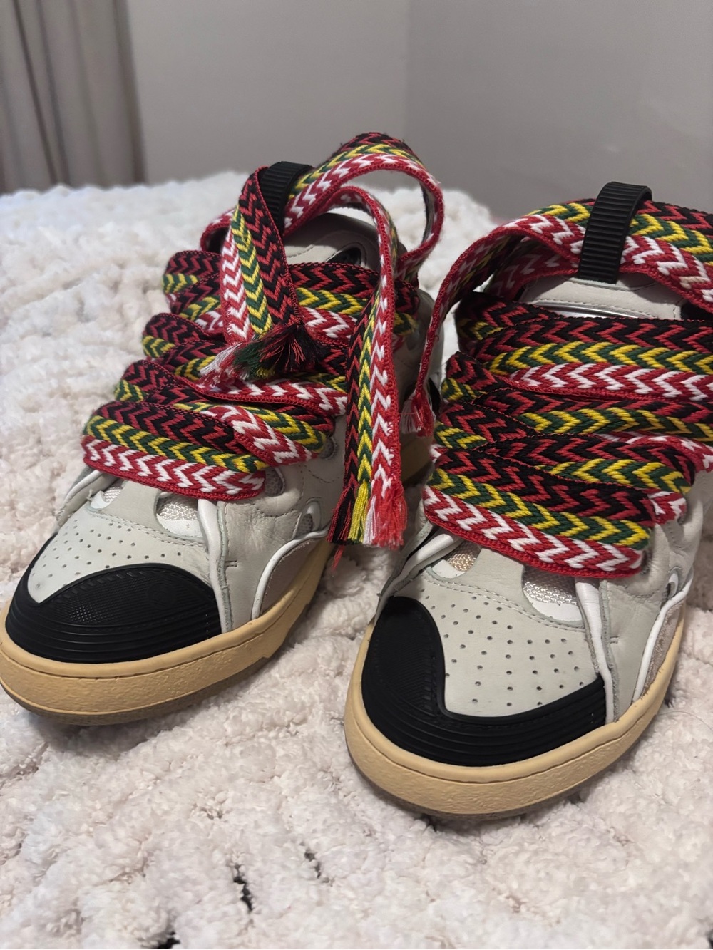 Lanvin Multicolor Braided Lace Sneakers